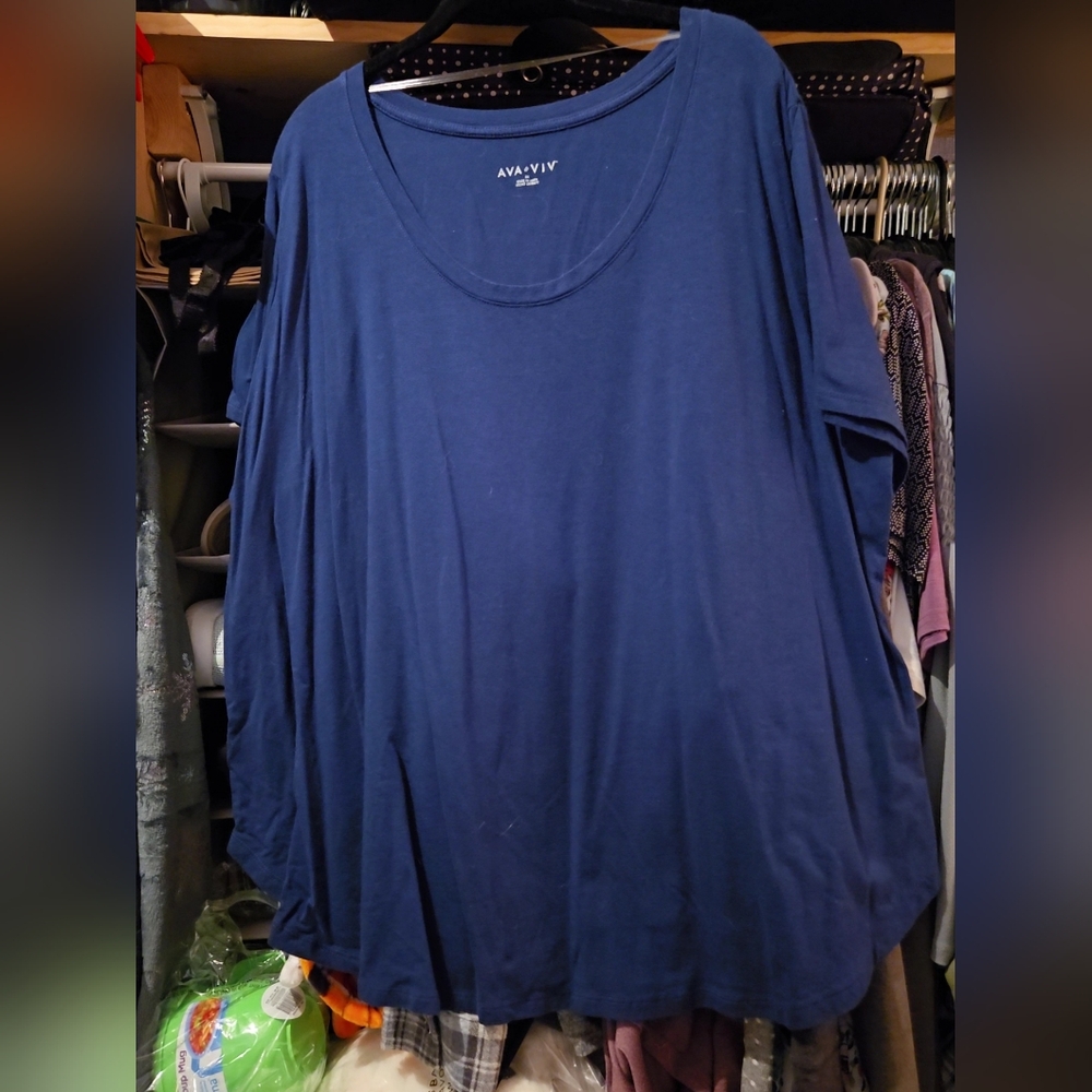 Ava & Viv Deep Blue Top